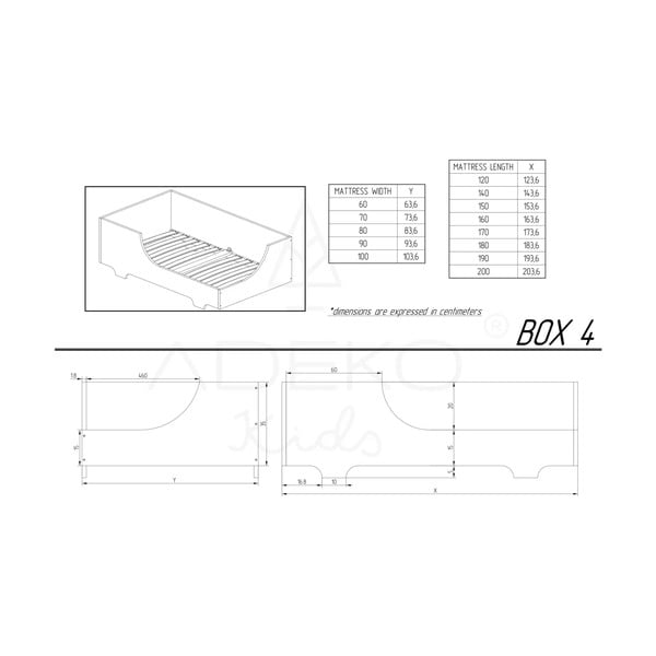 Dětská postel z borovicového dřeva Adeko BOX 4, 90 x 200 cm-image-2
