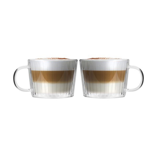 Skleněné šálky v sadě 2 ks na cappuccino 250 ml Livio Duo – Vialli Design