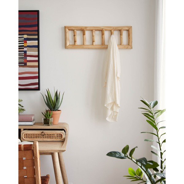 Nástěnný věšák z teakového dřeva Kave Home Athina-image-3