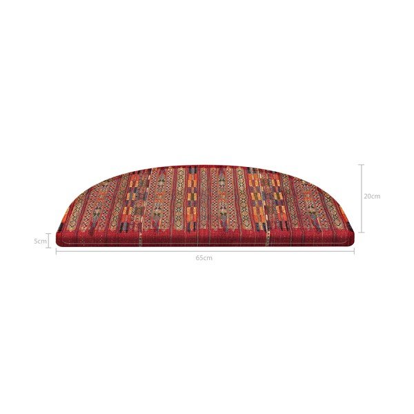 Červené nášlapy na schody v sadě 16 ks 65x20 cm Anatolia - Vitaus-image-4