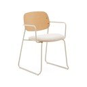 Béžová/v přírodní barvě kovová jídelní židle s područkami Meli – Kave Home