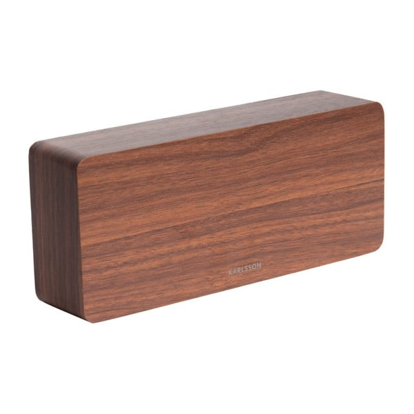 Budík v dřevěném dekoru Karlsson Tube, 21 x 9 cm-image-1