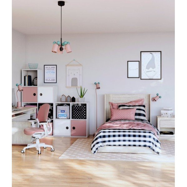 Světle modrá/růžová dětská lampička Mouse – GTV-image-2