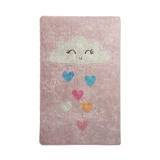 Růžový dětský protiskluzový koberec Conceptum Hypnose Baby Cloud, 100 x 160 cm