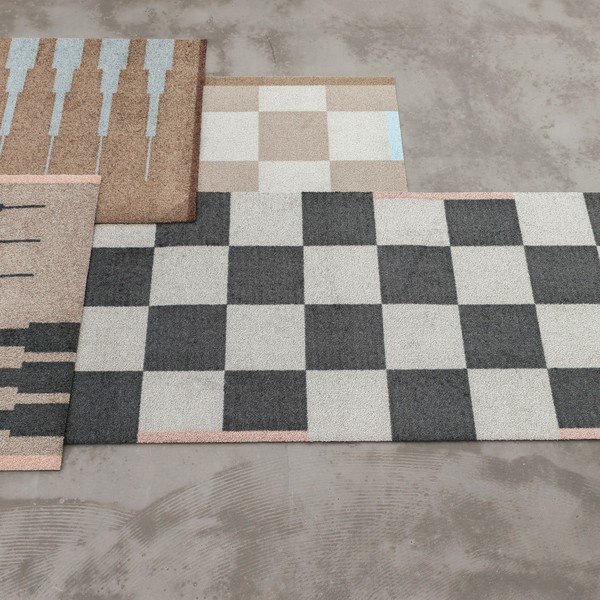 Černo-bílý pratelný koberec 70x150 cm Square – Mette Ditmer Denmark-image-1