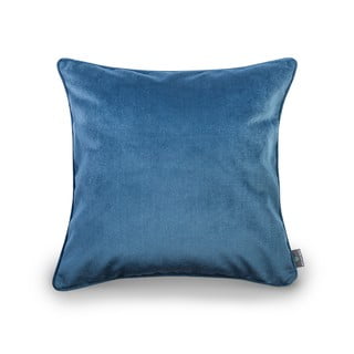 Modrý povlak na polštář se sametovým povrchem WeLoveBeds Jeans, 50 x 50 cm