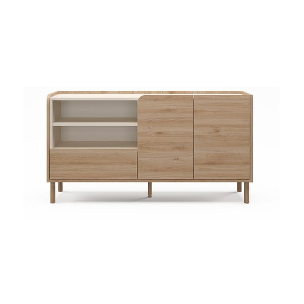 Komoda v dekoru dubu v přírodní barvě 141x75,5x44 cm Monza – Marckeric