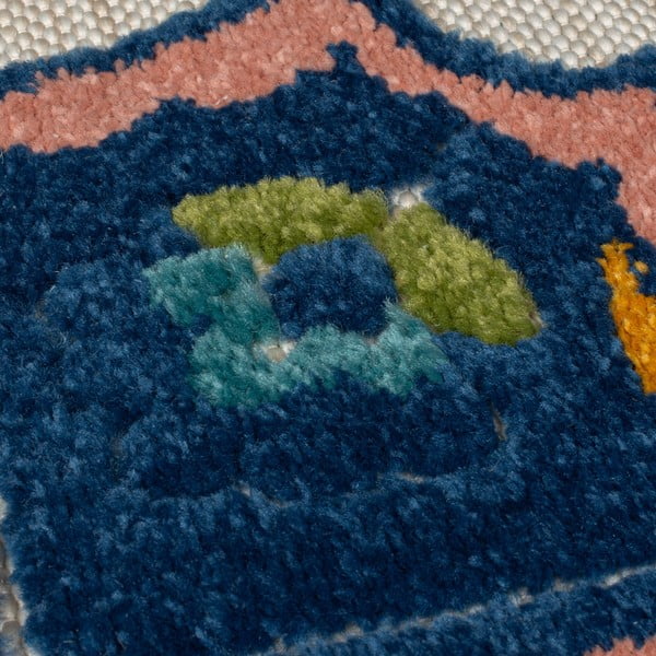 Modrý venkovní koberec 80x230 cm Beach Floral – Flair Rugs-image-3