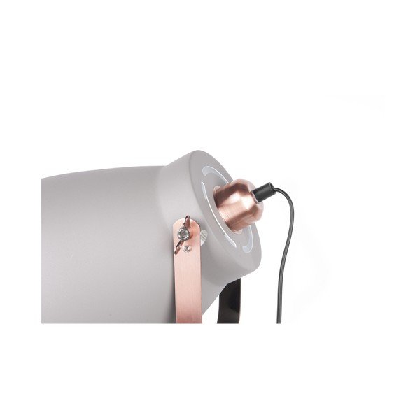 Šedá stojací lampa s detaily v měděné barvě Leitmotiv Mingle-image-2