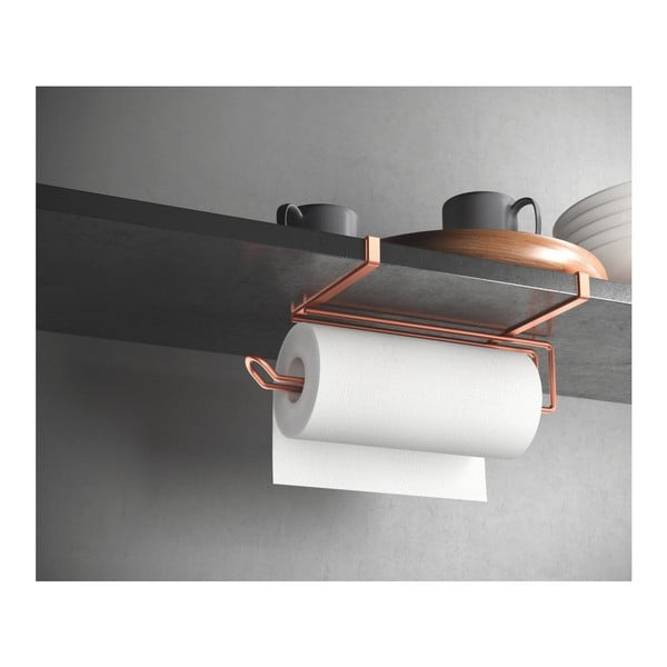 Závěsný držák na papírové utěrky v měděné barvě Metaltex-image-1