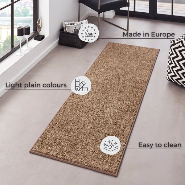 Hnědý běhoun Hanse Home Pure, 80 x 400 cm-image-4