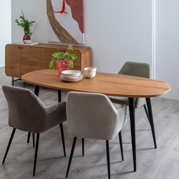 Jídelní stůl z mangového dřeva 90x180 cm Mahón – Ixia-image-1