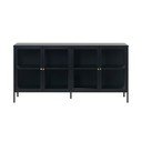 Černá kovová vitrína 170x85 cm Carmel – Unique Furniture