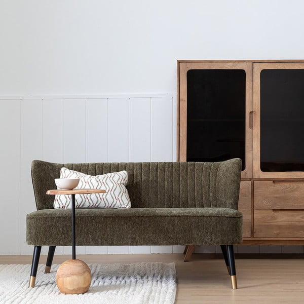 Zelená žinylková pohovka 134 cm Glam – Ixia-image-3