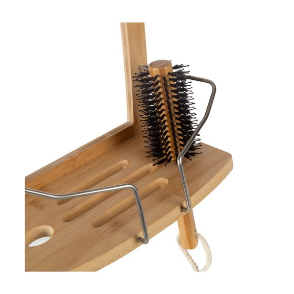 Závěsná bambusová koupelnová polička v přírodní barvě – Compactor-image-4