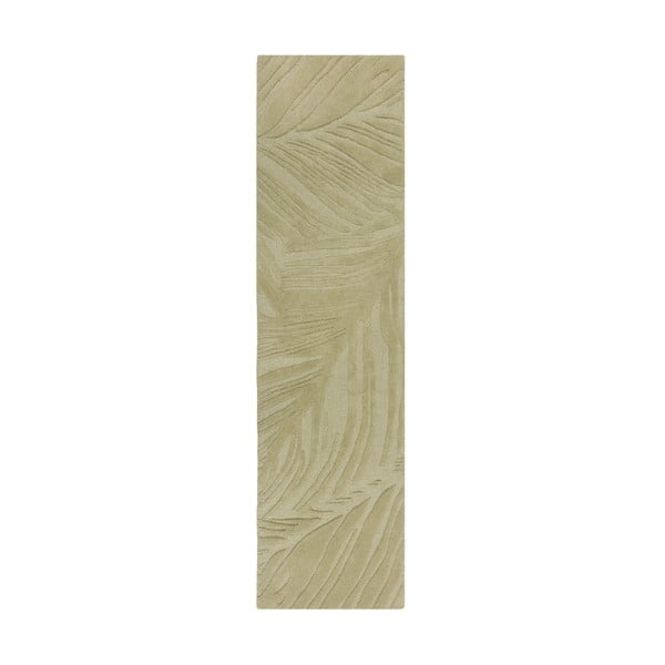 Zelený vlněný koberec běhoun 60x230 cm Lino Leaf – Flair Rugs