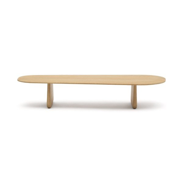 Konferenční stolek z dubového dřeva v přírodní barvě 64x146 cm Pirita – Kave Home-image-3