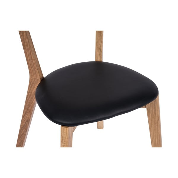 Jídelní židle z dubového dřeva s černým sedákem Arch - Bonami Essentials-image-3