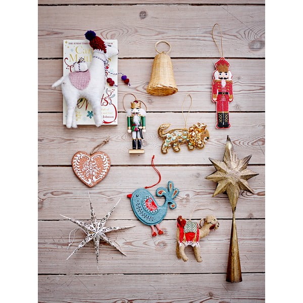 Dřevěné vánoční ozdoby v sadě 6 ks 13 cm Nikita – Bloomingville-image-3
