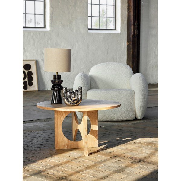 Kulatý konferenční stolek v dekoru jedle v přírodní barvě ø 80 cm Alden – Bloomingville-image-3