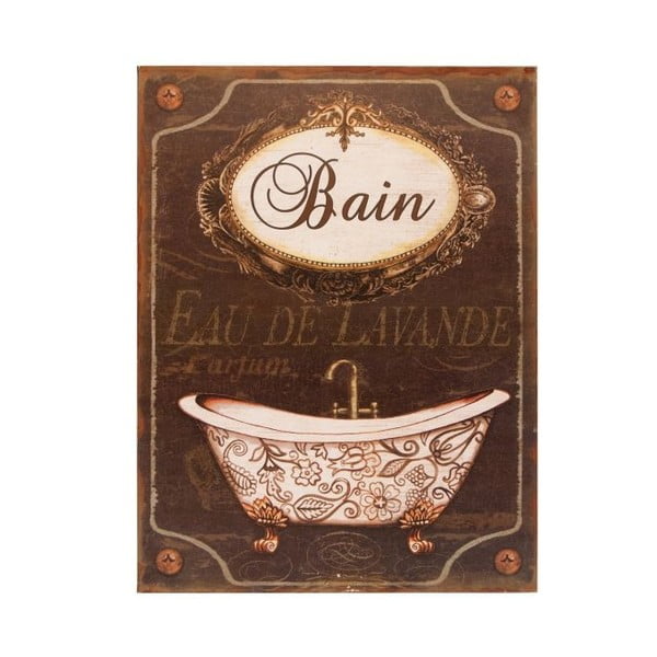 Plechová cedule Antic Line Bain