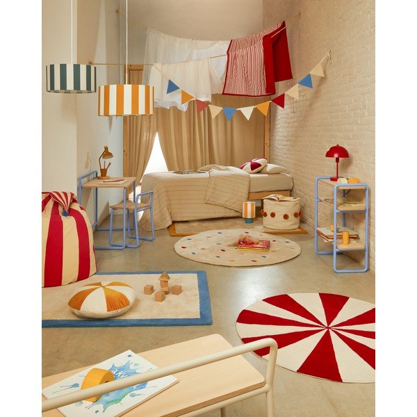 Krémový bavlněný dětský koberec ø100 cm Epifania – Kave Home-image-1