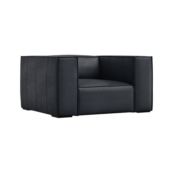 Tmavě modré kožené křeslo Madame – Windsor & Co Sofas