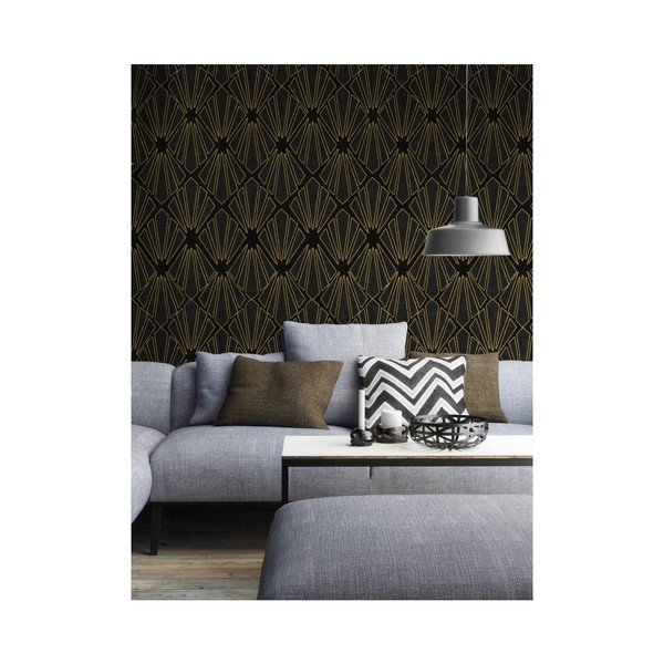 Tapeta Global Art Production Gold Geometry, 52 x 300 cm (3 role)-image-1