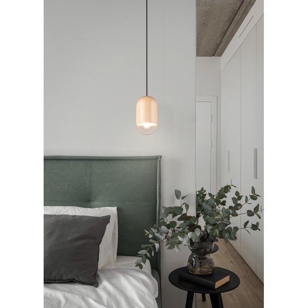 Béžové závěsné svítidlo ø 11 cm Nara – Reality-image-1