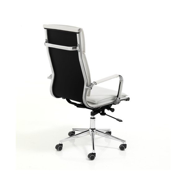 Bílá kancelářská židle z imitace kůže Premier – Tomasucci-image-2