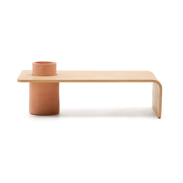 Kulatý konferenční stolek v dekoru jasanu v přírodní barvě 60x110 cm Olaria – Kave Home-image-4