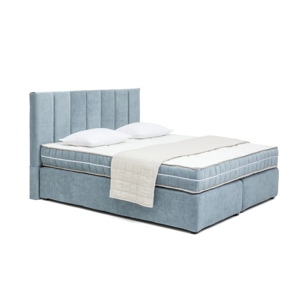 Modrá boxspring postel 160x200 cm Olia Bold Line – Bonami Selection