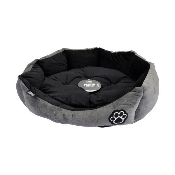 Šedý semišový pelíšek pro psa ø 50 cm Flakes – Love Story-image-2