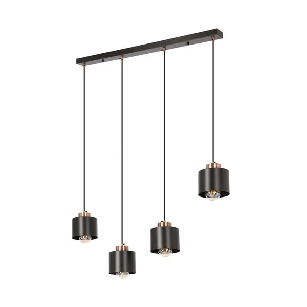 Černé kovové závěsné svítidlo 12x75 cm Olena – Candellux Lighting