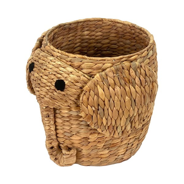 Dětský koš na hračky z vodního hyacintu v přírodní barvě ø 30x35 cm Elephant – Compactor-image-4