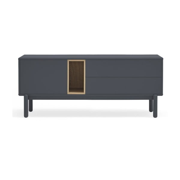 Tmavě šedý TV stolek 140x56 cm Corvo - Teulat