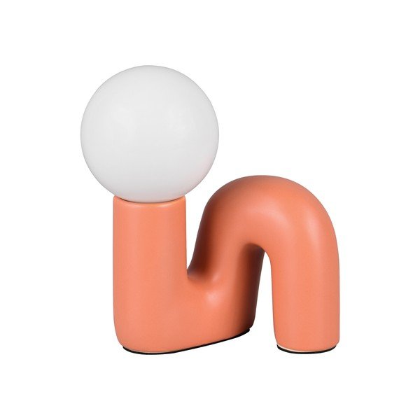 Oranžová keramická stolní lampa (výška 21,5 cm) Quinn – Reality