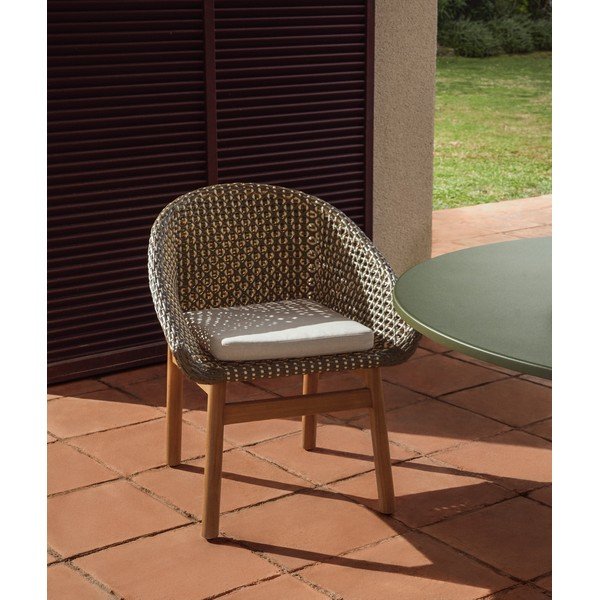 Zelená ratanová zahradní židle Olbia – Kave Home-image-1