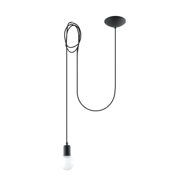 Černé závěsné svítidlo Spider – Sollux