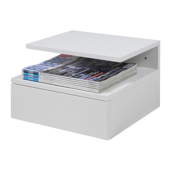 Bílý noční stolek závěsný Ashlan - Actona-image-4