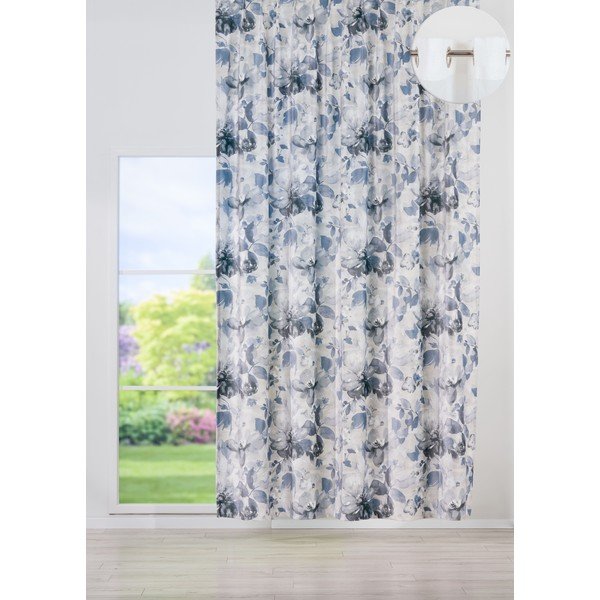 Bílý/šedý závěs 140x260 cm Nirvana – Mendola Fabrics-image-1