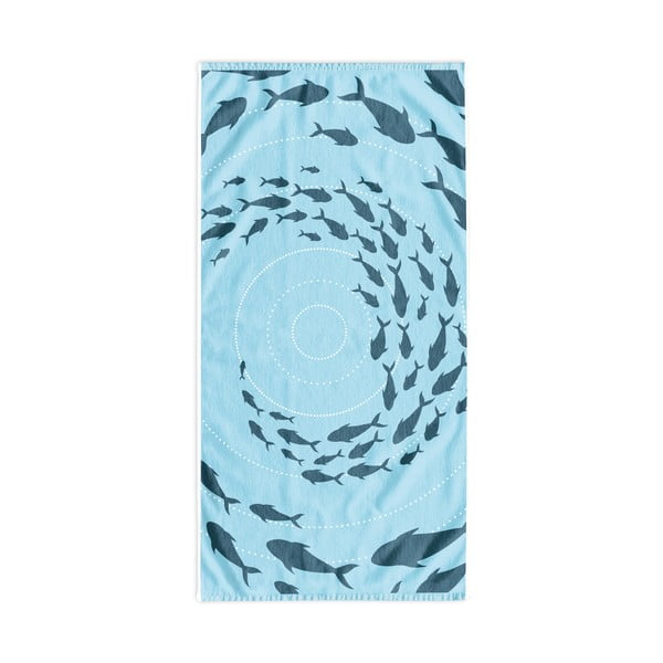 Modrá plážová osuška 90x180 cm Shoal – DecoKing