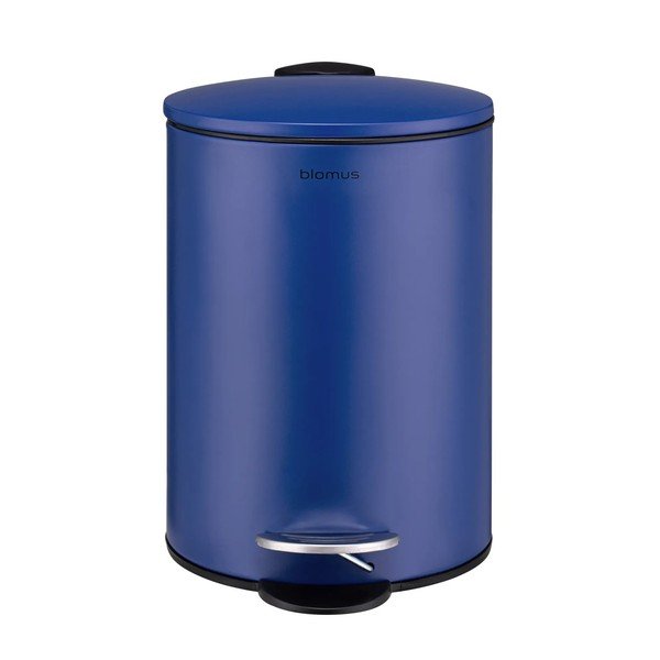 Modrý nášlapný ocelový odpadkový koš 3 l Tubo – Blomus