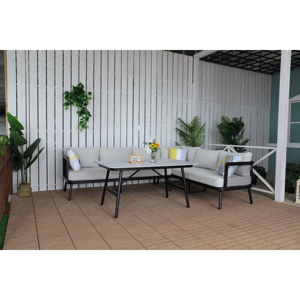 Šedý hliníkový zahradní lounge set pro 5 Edinburgh – Rojaplast-image-1