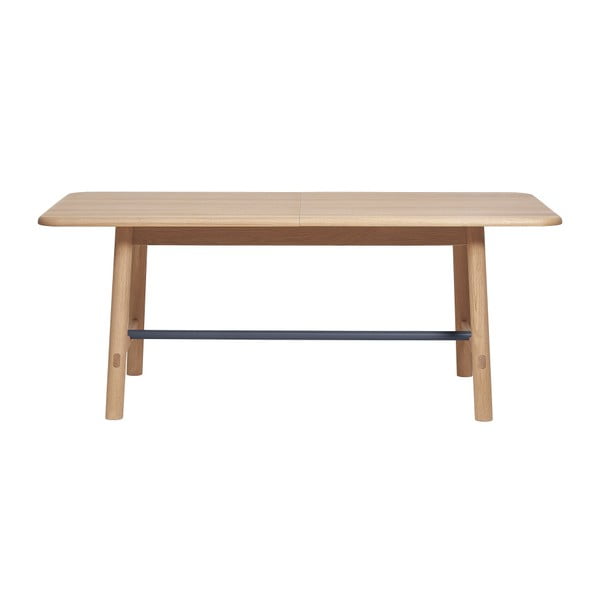 Rozkládací stůl z dubového dřeva s šedou příčkou HARTÔ Helene, šířka 190 - 240 cm