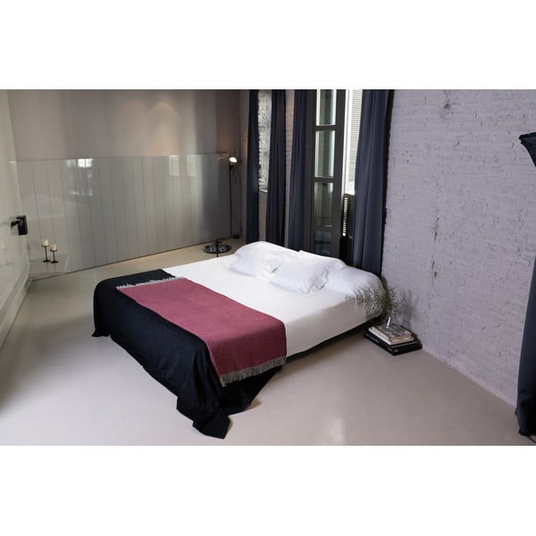 Vínově červený pléd s podílem bavlny Euromant Jade, 140 x 180 cm-image-2