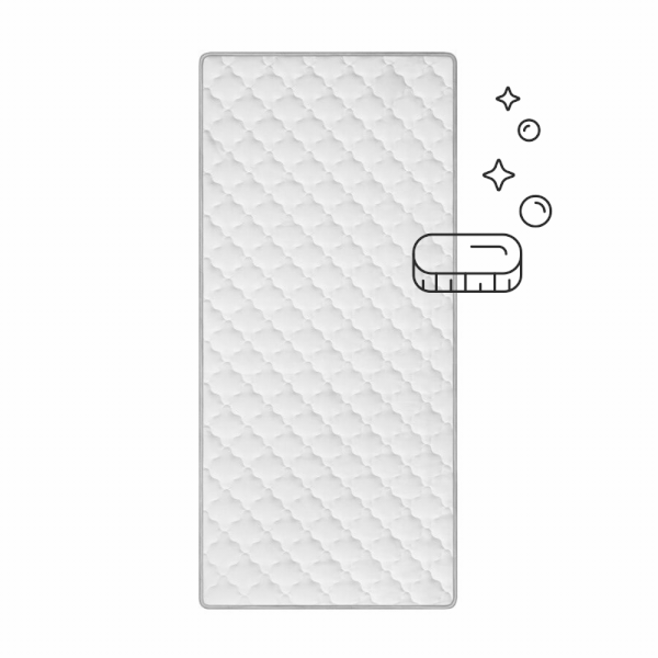 Suché čištění jednolůžkové matrace do 90 cm s látkovým čalouněním