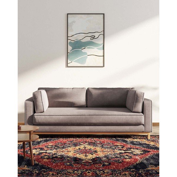 Světle hnědá sametová pohovka 222 cm Celerio – Ame Yens-image-1