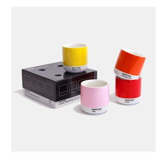 Sada 4 termo hrnků Pantone Cortado Bright, 175 ml