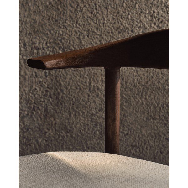 Hnědá/béžová jídelní židle Timons – Kave Home-image-3